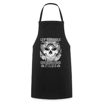 Film underground, Cinéma indépendant, Horreur - Tablier de cuisine - noir - Devant - AI Model Male 185 dark (185cm)