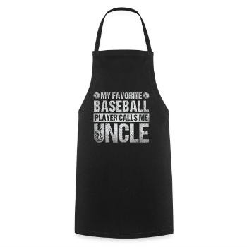 My Favorite Baseball Player Calls Me Uncle - Cooking Apron - black - Front - AI Model Male 185 dark (185cm)