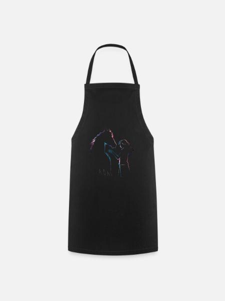 Chevaux Fille Cher Cavalier Amoureux des Chevaux - Tablier de cuisine - noir