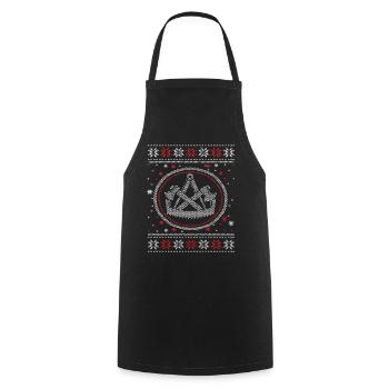 Ugly Zimmerer Motif Christmas Time Christmas Eve - Cooking Apron - black - Front - AI Model Male 185 dark (185cm)