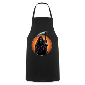Horreur Mort Faux Scary Squelette Cadeau d’Halloween - Tablier de cuisine - noir - Devant - AI Model Male 185 dark (185cm)