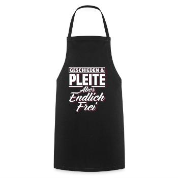 Geschieden Pleite Frei - Kochschürze - Schwarz - Vorne - AI Model Male 185 dark (185cm)
