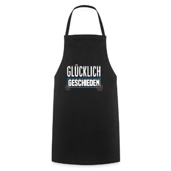 Glücklich Geschieden - Kochschürze - Schwarz - Vorne - AI Model Male 185 dark (185cm)