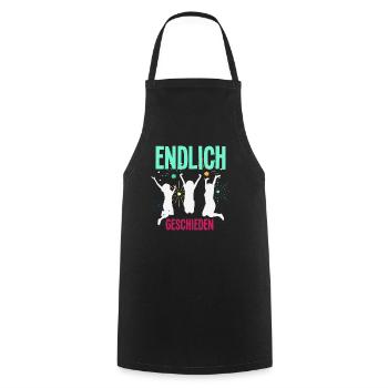 Endlich Geschieden Scheidungsparty - Kochschürze - Schwarz - Vorne - AI Model Male 185 dark (185cm)