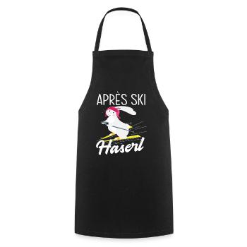 Après Ski Hase Mädchen Party Ski Fahren - Kochschürze - Schwarz - Vorne - AI Model Male 185 dark (185cm)