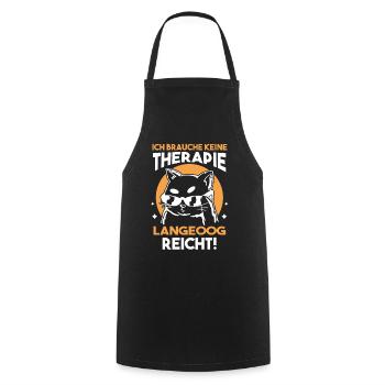 Nordsee Langeoog - Kochschürze - Schwarz - Vorne - AI Model Male 185 dark (185cm)