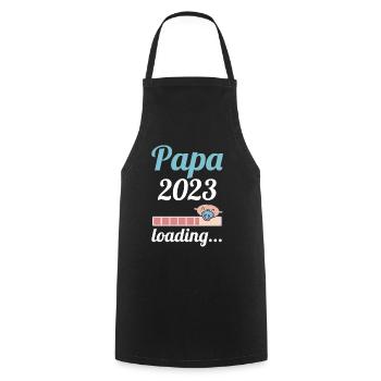 Vater 2023 Schwanger Werdender Papa - Kochschürze - Schwarz - Vorne - AI Model Male 185 dark (185cm)