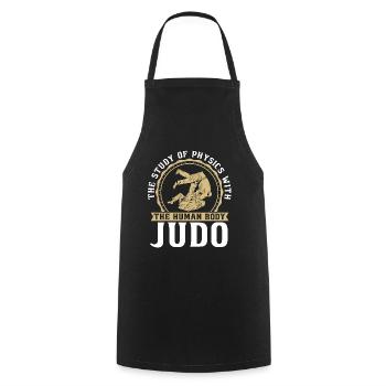 Judo The Study Of Physics Fighter Karate Training - Cooking Apron - black - Front - AI Model Male 185 dark (185cm)