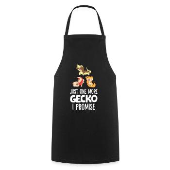 Just One More Crested Gecko I Promise Crested - Cooking Apron - black - Front - AI Model Male 185 dark (185cm)