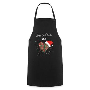Ersatzoma Oma Omi Grossmutter Weihnachtsoutfit - Kochschürze - Schwarz - Vorne - AI Model Male 185 dark (185cm)
