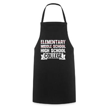 Middle School Graduation Junior High Graduation - Cooking Apron - black - Front - AI Model Male 185 dark (185cm)