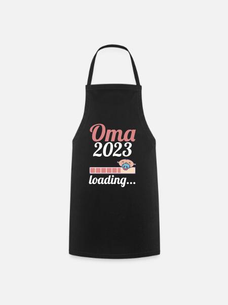 Großmutter 2023 Schwanger Werdende Oma - Kochschürze - Schwarz
