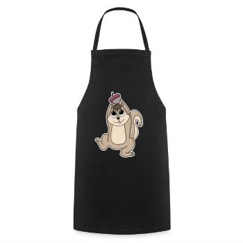 Écureuil - Tablier de cuisine - noir - Devant - AI Model Male 185 dark (185cm)