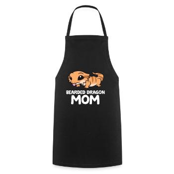 Bearded Dragon Mom Lizard Reptile Mother Bearded - Cooking Apron - black - Front - AI Model Male 185 dark (185cm)