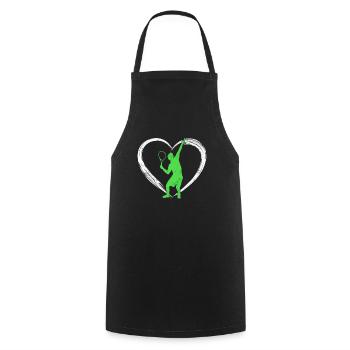 Tennis love - Cooking Apron - black - Front - AI Model Male 185 dark (185cm)