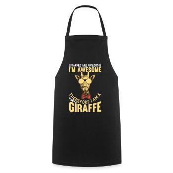 Les girafes sont géniales, je suis géniale, donc je suis un - Tablier de cuisine - noir - Devant - AI Model Male 185 dark (185cm)