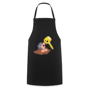 Mole Hammer - Cooking Apron - black - Front - AI Model Male 185 dark (185cm)