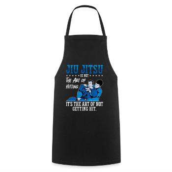 Le Jiu Jitsu n’est pas l’art de frapper un combattant de combat - Tablier de cuisine - noir - Devant - AI Model Male 185 dark (185cm)