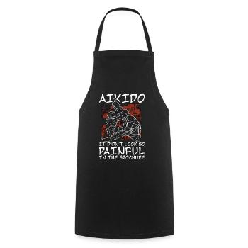 Aikido It Didn't Look So Painful Martial Samurai - Cooking Apron - black - Front - AI Model Male 185 dark (185cm)