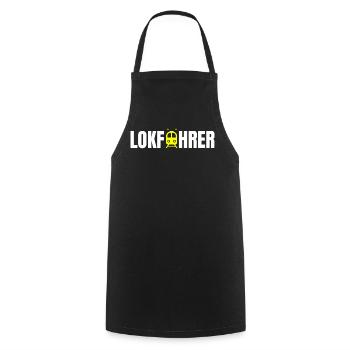 Lokführer Design - Kochschürze - Schwarz - Vorne - AI Model Male 185 dark (185cm)