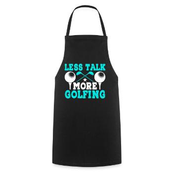 Less Talk More Golf - Fun Golf - Cooking Apron - black - Front - AI Model Male 185 dark (185cm)