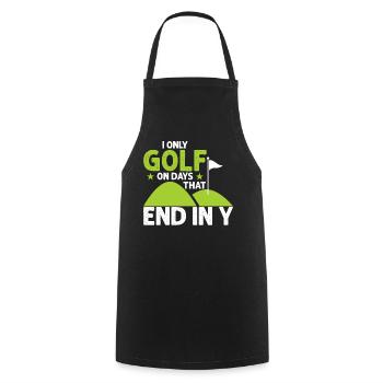 Ich Golfe An Tagen Die Mit G Enden - Golfen - Kochschürze - Schwarz - Vorne - AI Model Male 185 dark (185cm)