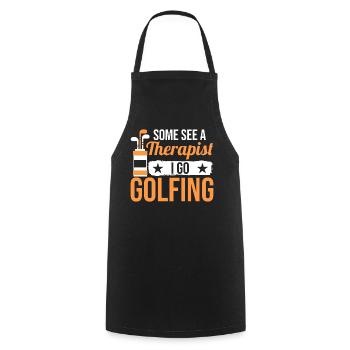 Manche Suchen Einen Therapeuten Ich Gehe Golfen - Kochschürze - Schwarz - Vorne - AI Model Male 185 dark (185cm)