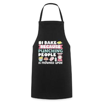 Backen Bäcker - Kochschürze - Schwarz - Vorne - AI Model Male 185 dark (185cm)