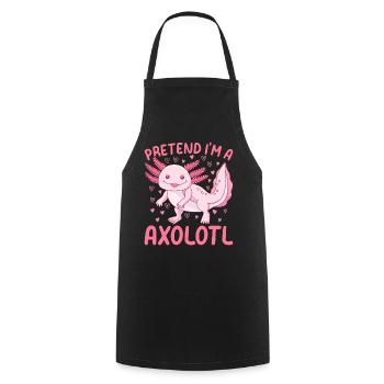 Kawaii Axolotl Lover Je prétends être un Axolotl - Tablier de cuisine - noir - Devant - AI Model Male 185 dark (185cm)