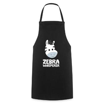 Zebra Whisperer Animal Cute Zebra - Cooking Apron - black - Front - AI Model Male 185 dark (185cm)