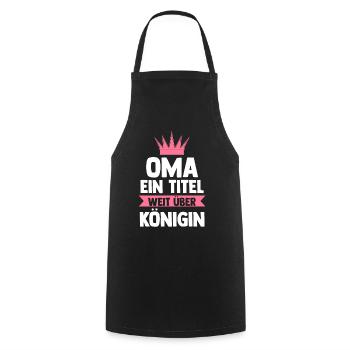 Großmutter Großmama Omi Oma - Kochschürze - Schwarz - Vorne - AI Model Male 185 dark (185cm)
