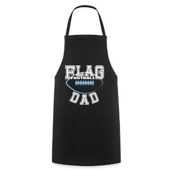 Flag Football Dad Papa Vater Männer - Kochschürze - Schwarz - Vorne - AI Model Male 185 dark (185cm)
