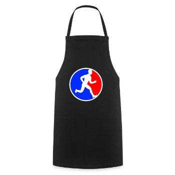 Joggen Logo - Kochschürze - Schwarz - Vorne - AI Model Male 185 dark (185cm)