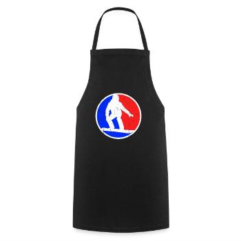 Logo du snowboard - Tablier de cuisine - noir - Devant - AI Model Male 185 dark (185cm)