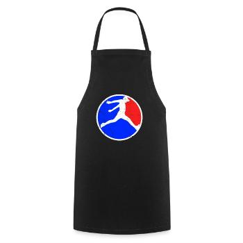 Parkour Logo - Kochschürze - Schwarz - Vorne - AI Model Male 185 dark (185cm)