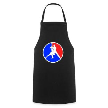 Logo de danse - Tablier de cuisine - noir - Devant - AI Model Male 185 dark (185cm)