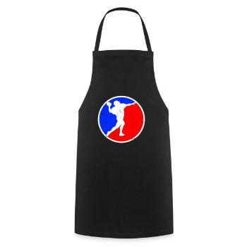 football rugby logo - Cooking Apron - black - Front - AI Model Male 185 dark (185cm)