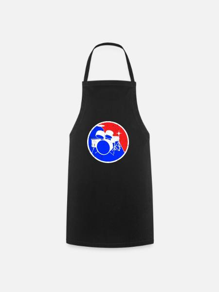 Drums Logo - Cooking Apron - black