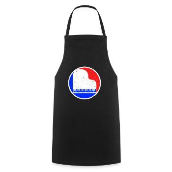 Piano Logo - Tablier de cuisine - noir - Devant - AI Model Male 185 dark (185cm)