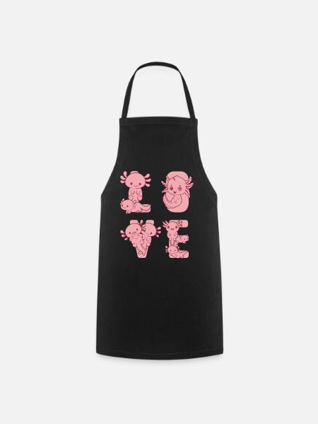 Axolotl Lover Axolotl LOVE Cute Axolotl Kawaii Axo - Kochschürze - Schwarz