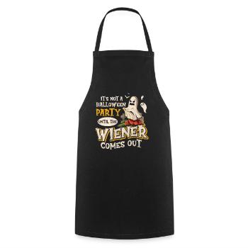 Not A Halloween Party Until The Viennese Comes Out - Cooking Apron - black - Front - AI Model Male 185 dark (185cm)