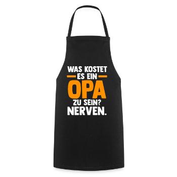 Großvater Großpapa Opi Opa - Kochschürze - Schwarz - Vorne - AI Model Male 185 dark (185cm)