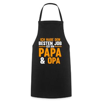 Großvater Großpapa Opi Opa - Kochschürze - Schwarz - Vorne - AI Model Male 185 dark (185cm)