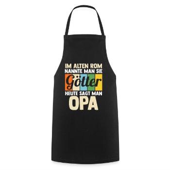 Großvater Großpapa Opi Opa - Kochschürze - Schwarz - Vorne - AI Model Male 185 dark (185cm)