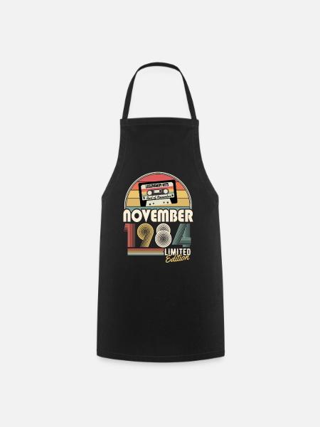 November 1984 Jahrgang Geburtstag Geschenk - Kochschürze - Schwarz