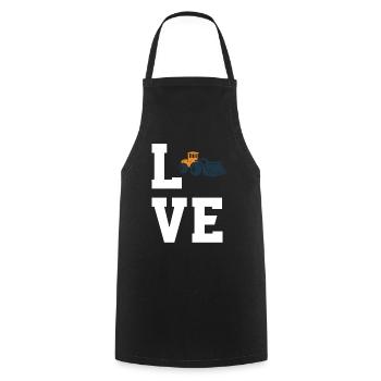 Wheel loader lovers - Cooking Apron - black - Front - AI Model Male 185 dark (185cm)