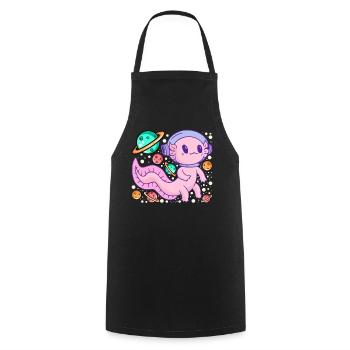 Axolotl Kawaii Axolotl Astronaute de voyage spatial Axol - Tablier de cuisine - noir - Devant - AI Model Male 185 dark (185cm)