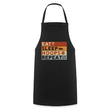 Eat Sleep Hoops Repeat Basketball - Kochschürze - Schwarz - Vorne - AI Model Male 185 dark (185cm)