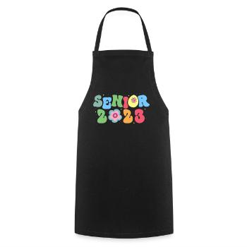 Senior 2023 Fleurs Sauvages Fleur Fleuriste - Tablier de cuisine - noir - Devant - AI Model Male 185 dark (185cm)