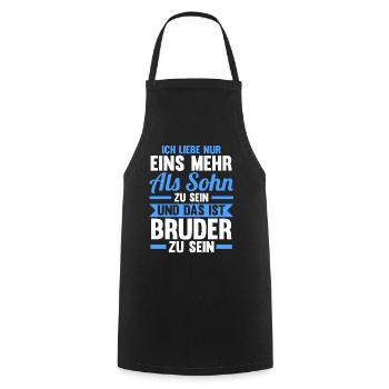 Geschwister Familie Brüder Bruder - Kochschürze - Schwarz - Vorne - AI Model Male 185 dark (185cm)